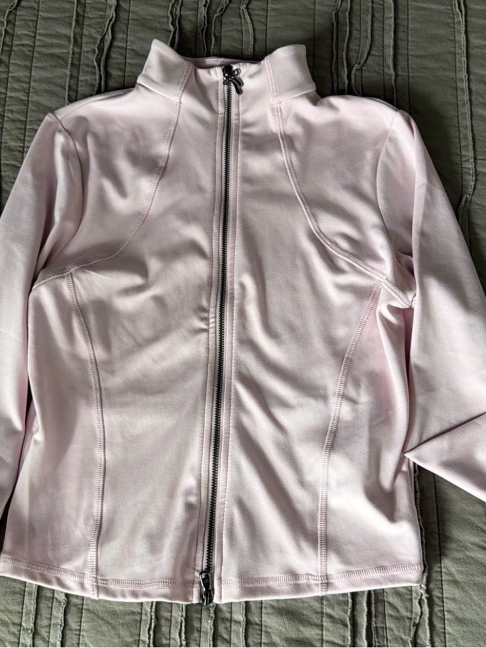 Gilly Hicks Pale Pink Full-Zip Bomber Jacket